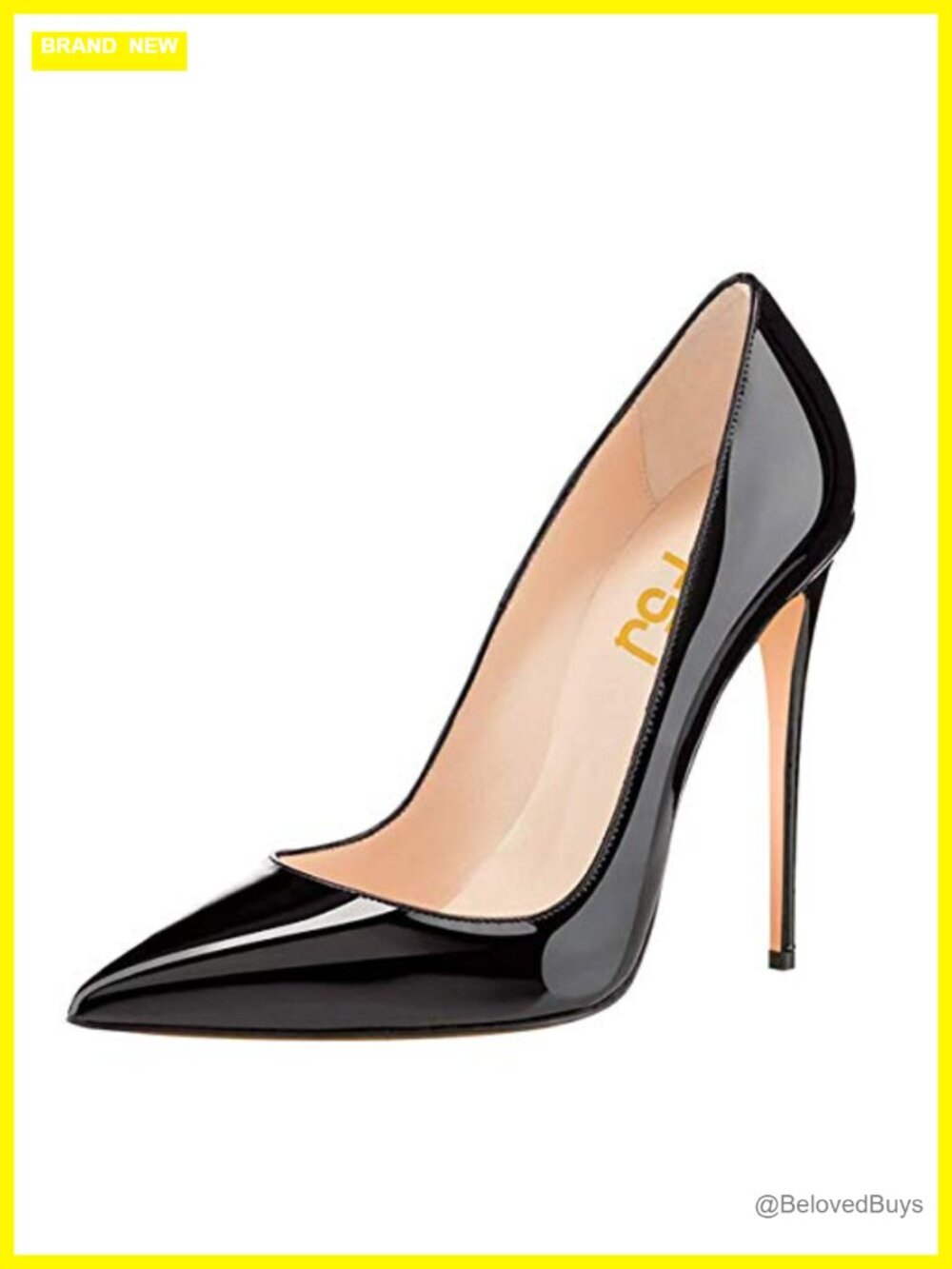 FSJ Women Pointed Toe Stiletto High Heel Slip On Pumps Formal Dress Shoes